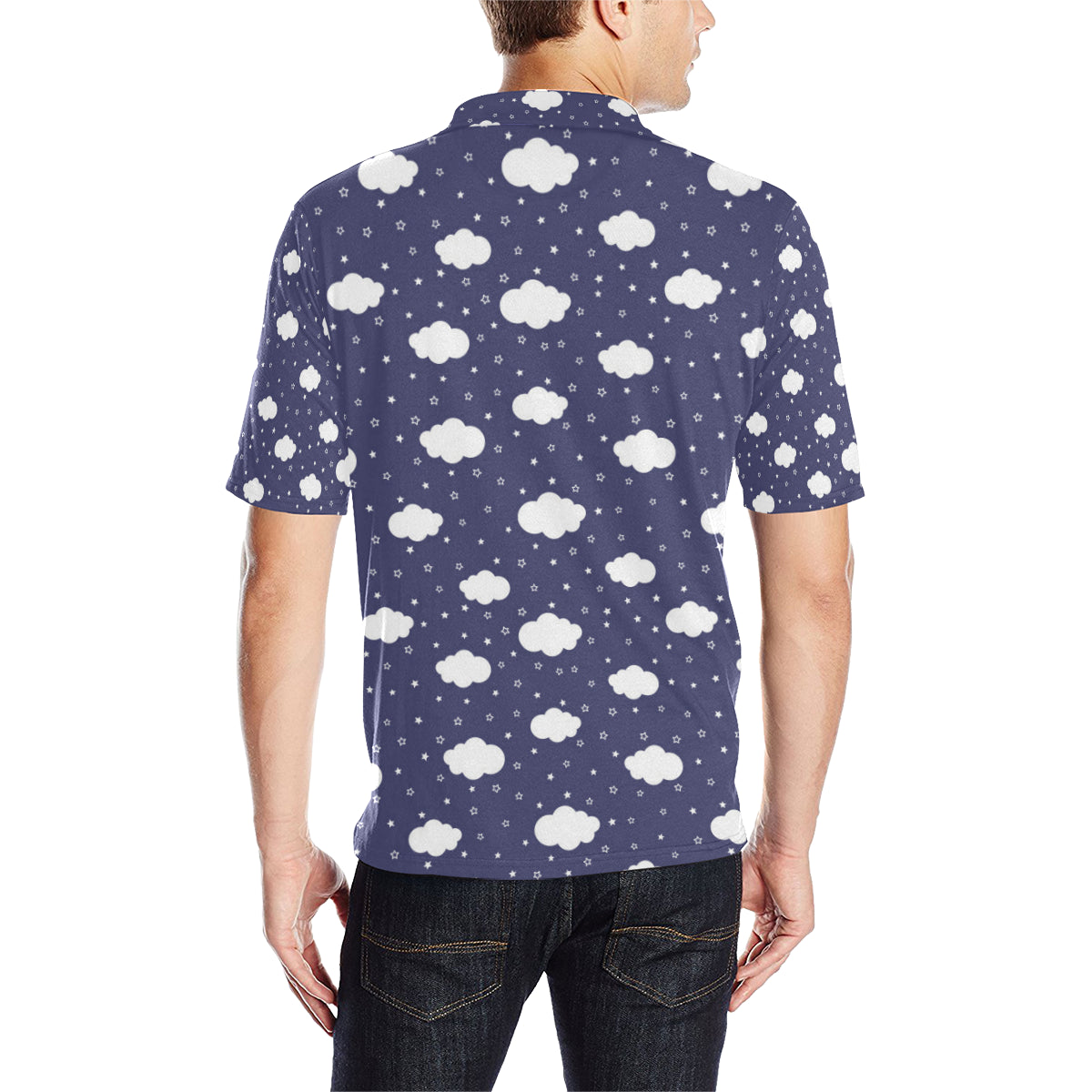 Cloud  Pattern Print Design 03 Men Polo Shirt