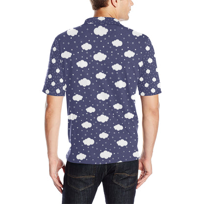 Cloud  Pattern Print Design 03 Men Polo Shirt