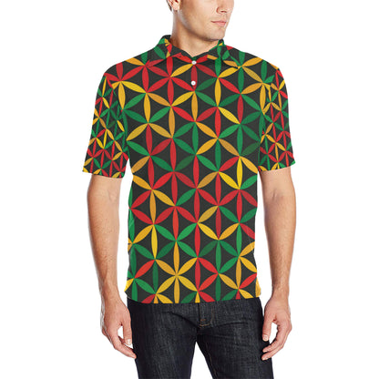 Rasta Pattern Print Design A04 Men Polo Shirt