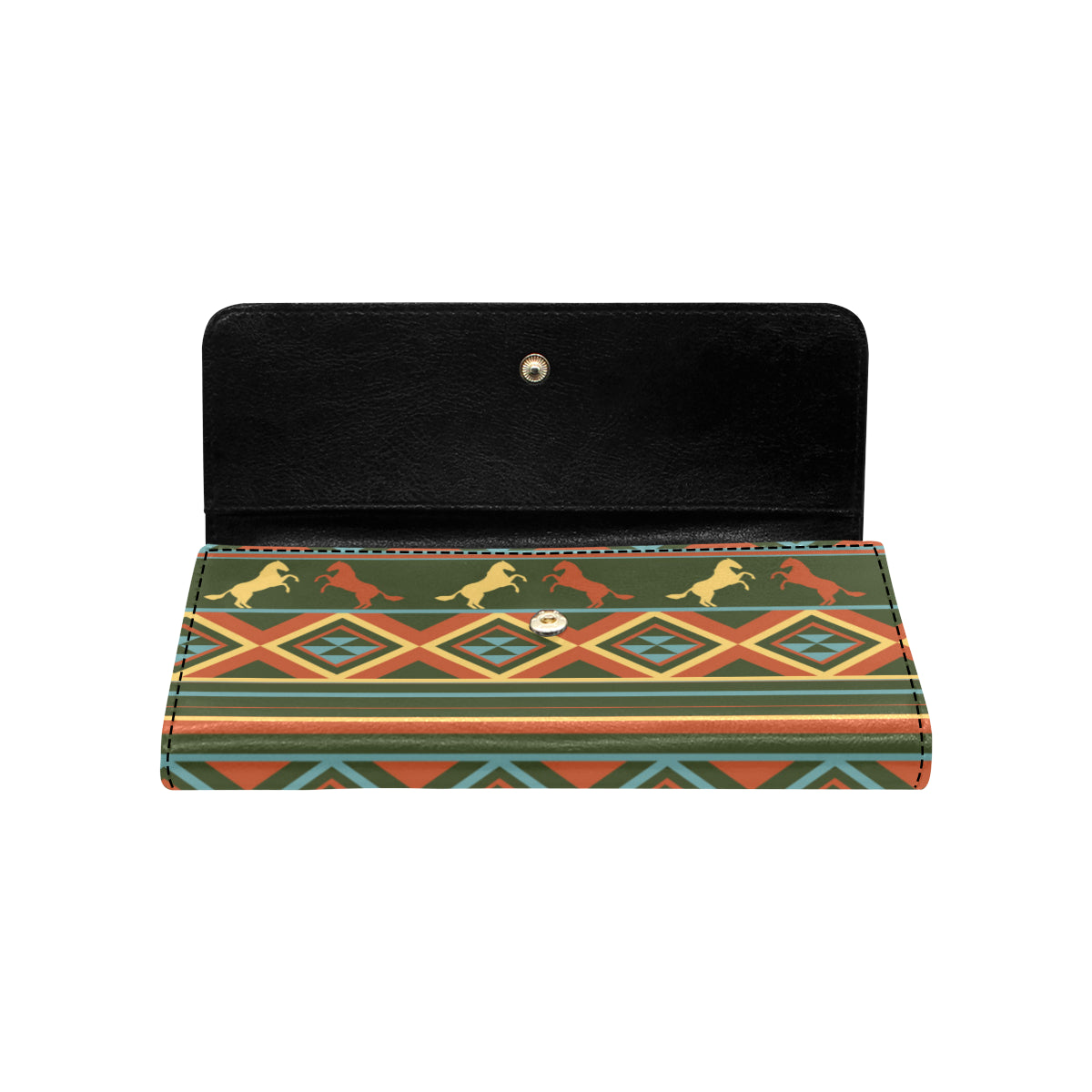 Horse Western Pattern Women's Trifold Wallet