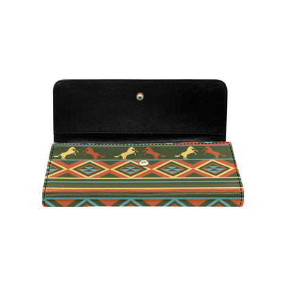 Horse Western Pattern Women's Trifold Wallet