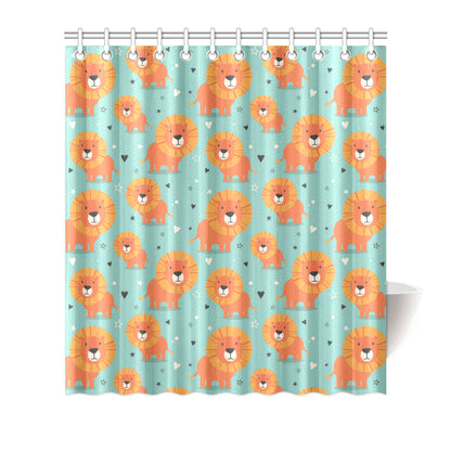 Lion Baby Pattern Print Design 03 Shower Curtain