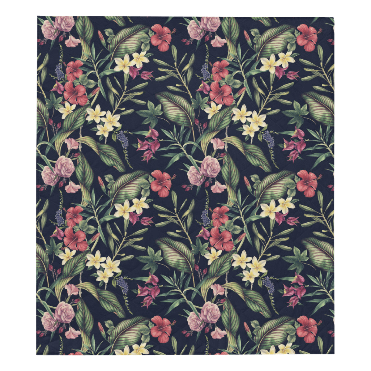 Tropical Flower Pattern Premium Quilt