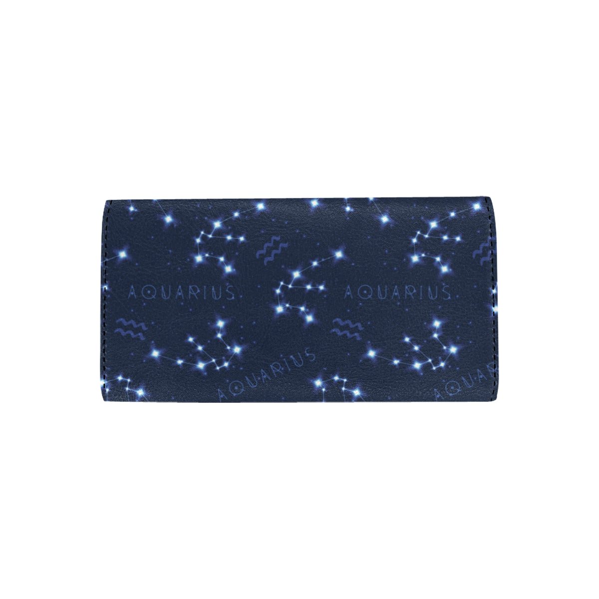 Aquarius Zodiac Pattern Print Design 02 Women's Trifold Wallet