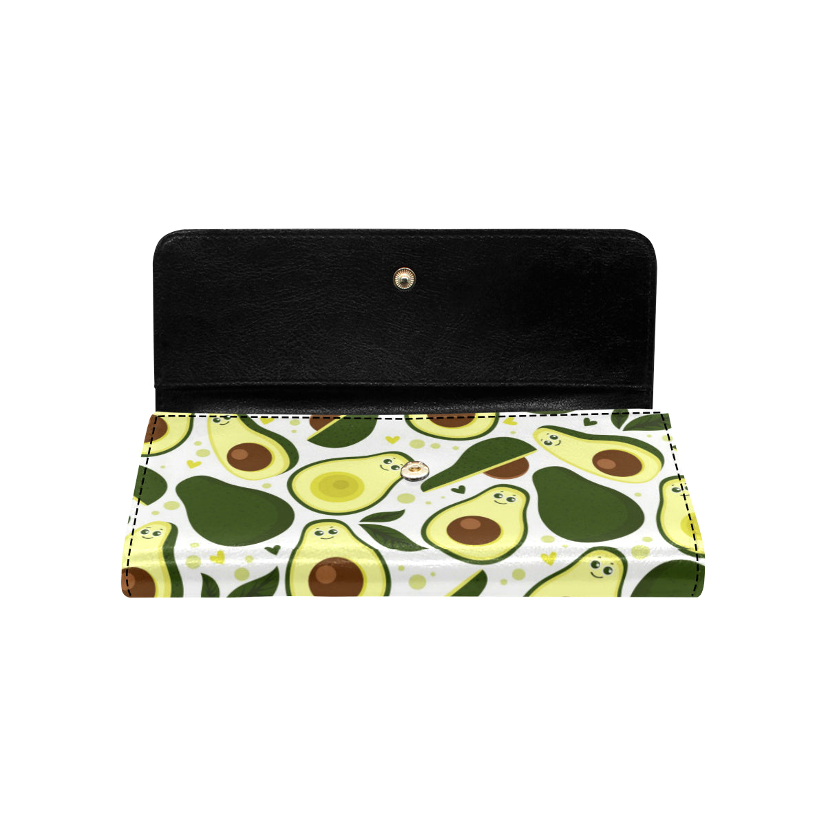 Avocado Pattern Print Design AC06 Women's Trifold Wallet