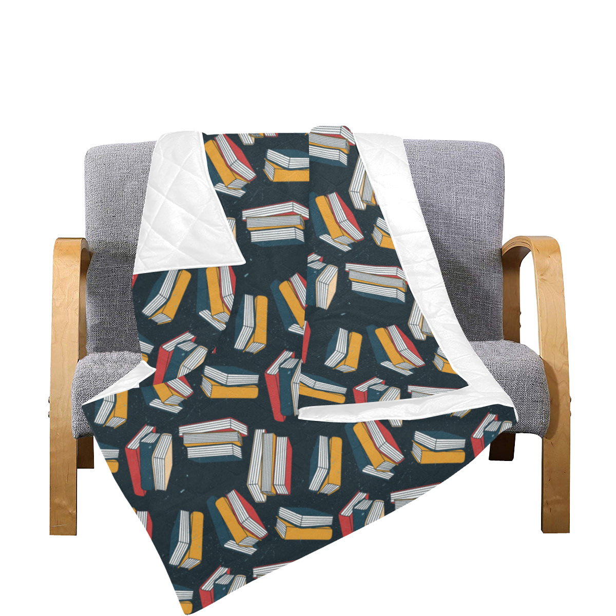 Book Pattern Print Design 07 Premium Quilt