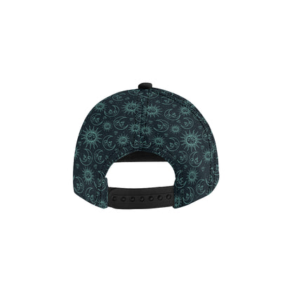 Sun Moon Magic Design Themed Print Snapback Cap
