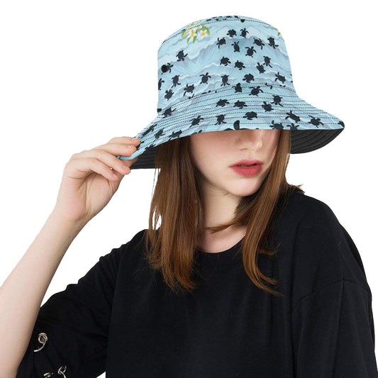 Sea Turtle Pattern Print Design T011 Unisex Bucket Hat