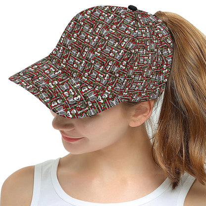 Skeleton Pattern Print Snapback Cap