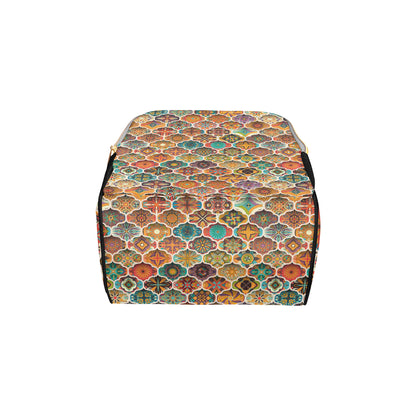 Mandala Mosaic Themed Design Print Diaper Bag Backpack