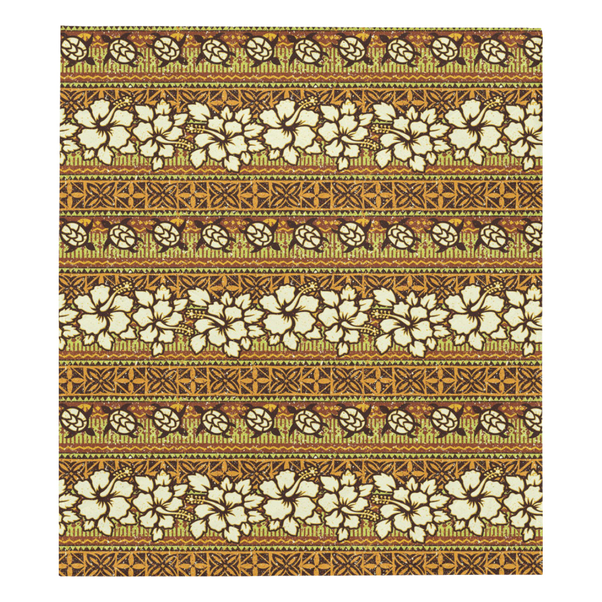 Hawaiian Themed Pattern Print Design H015 Premium Quilt
