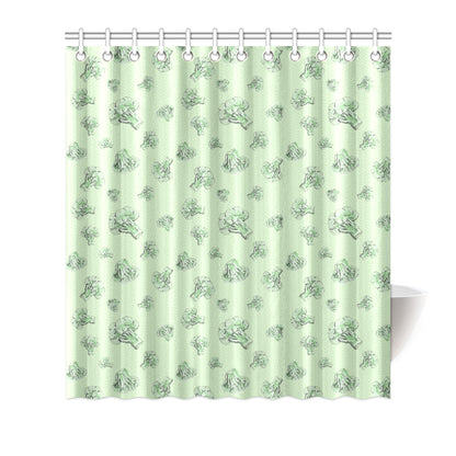 Broccoli Pattern Print Design 05 Shower Curtain