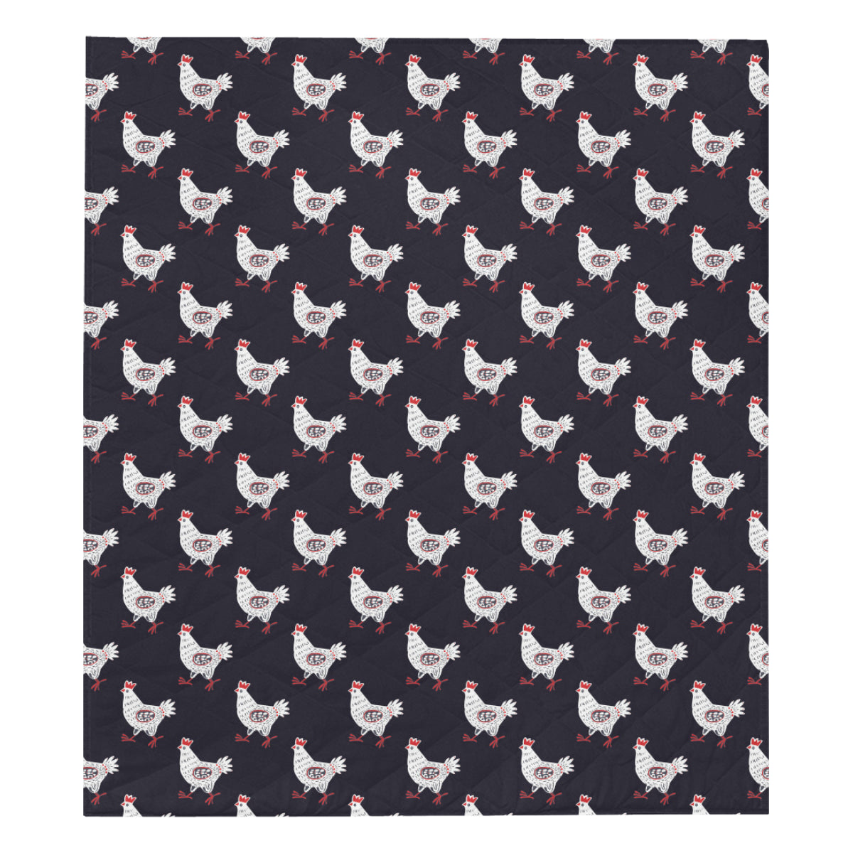 Chicken Pattern Print Design 03 Premium Quilt