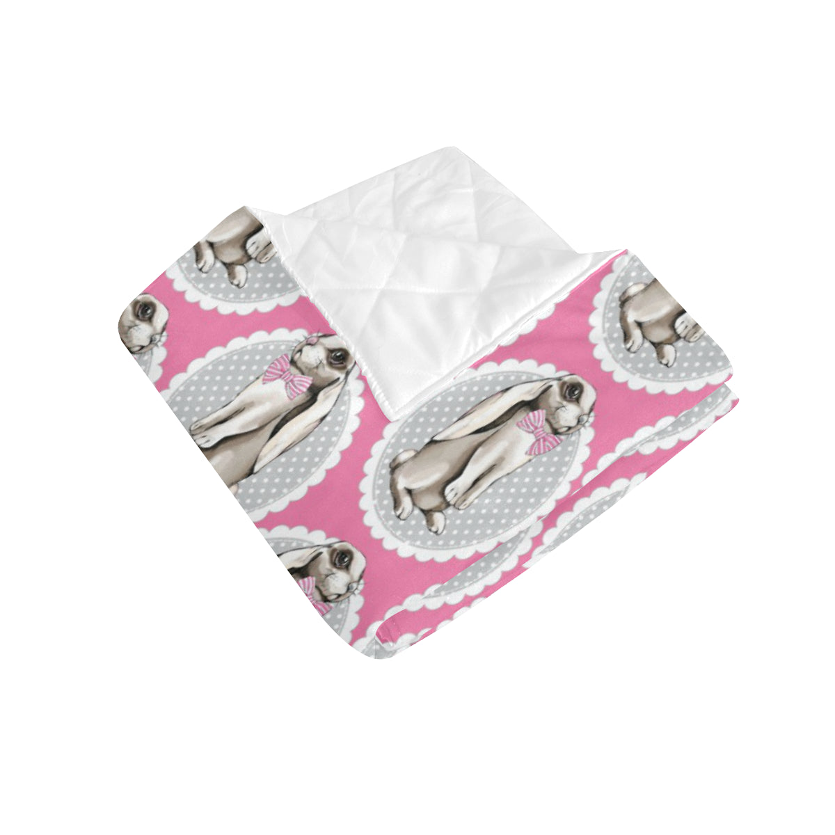 Rabbit Pattern Print Design RB019 Premium Quilt