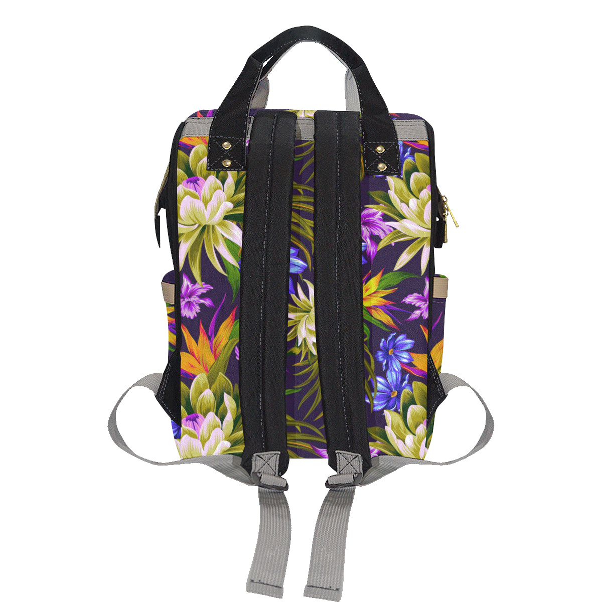 Water Lily Pattern Print Design WL08 Diaper Bag Backpack
