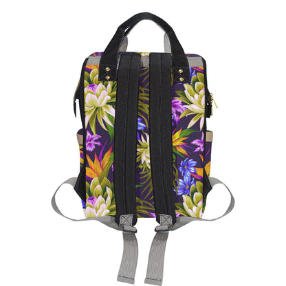 Water Lily Pattern Print Design WL08 Diaper Bag Backpack