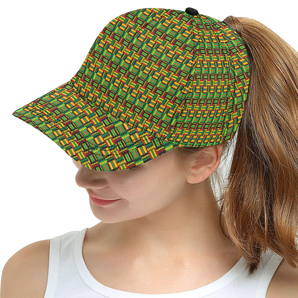 African Zip Zag Print Pattern Snapback Cap