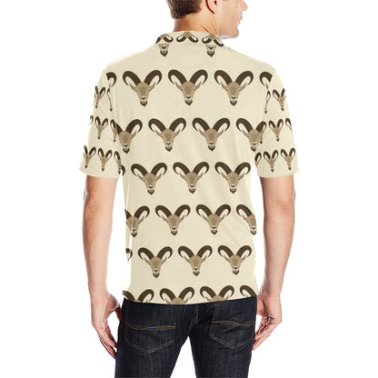 Goat Pattern Print Design 01 Men Polo Shirt