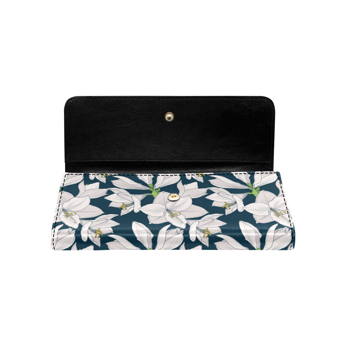 Amaryllis Pattern Print Design 01 Women's Trifold Wallet