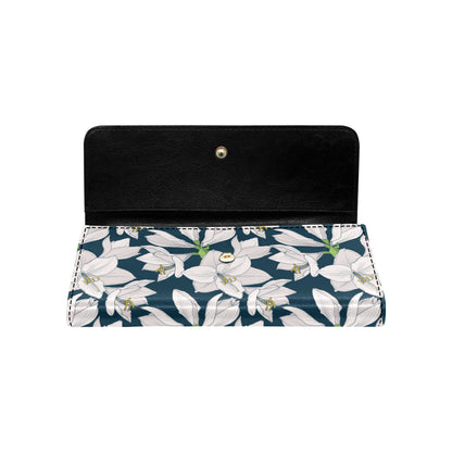 Amaryllis Pattern Print Design 01 Women's Trifold Wallet