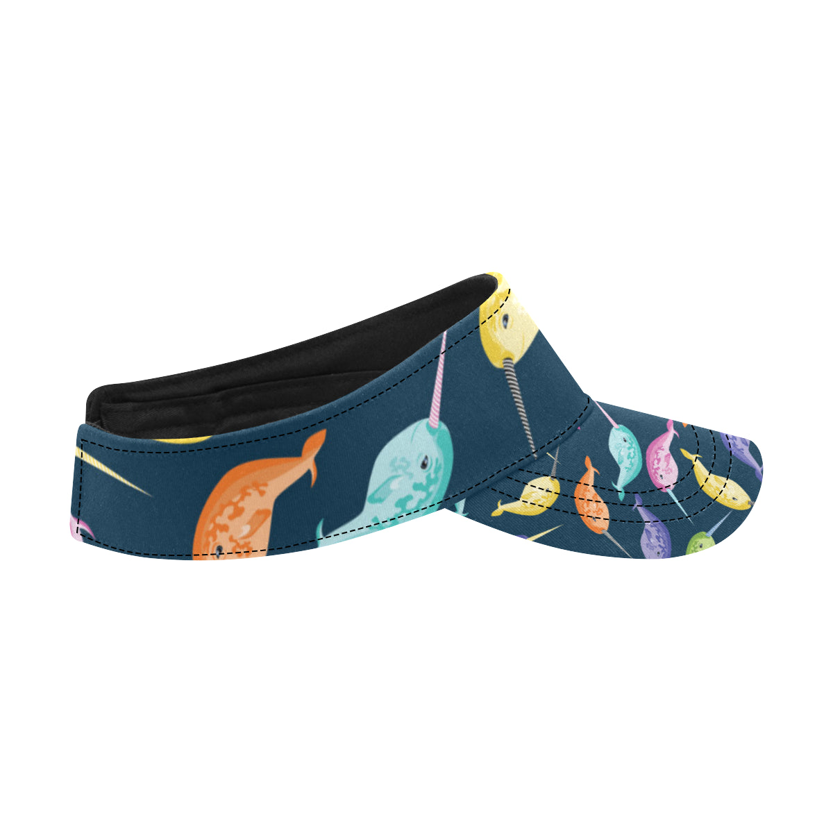 Narwhal Colorful Pattern Print Design 03 Unisex Sun Visor