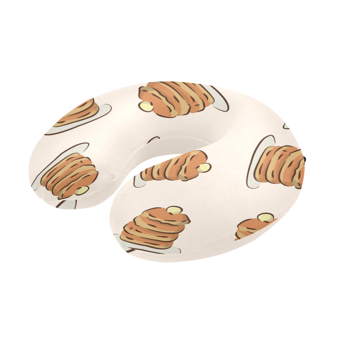 Pancake Pattern Print Design A01 U-Shaped Travel Neck Pillow