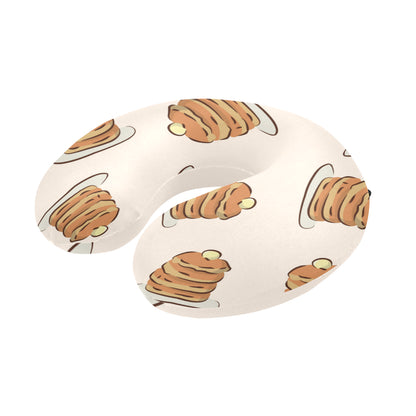 Pancake Pattern Print Design A01 U-Shaped Travel Neck Pillow