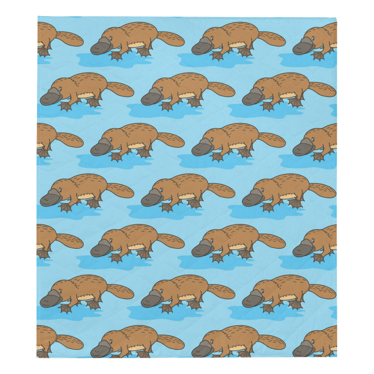 Platypus Pattern Print Design A02 Premium Quilt