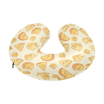 Cheese Pattern Print Design 01 U-Shaped Travel Neck Pillow
