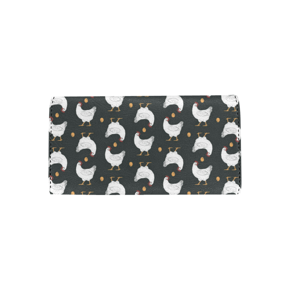 Chicken Pattern Print Design 06 Women's Trifold Wallet