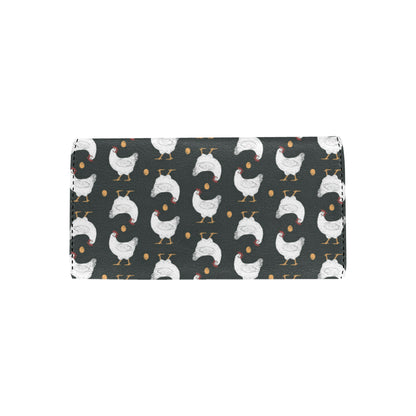 Chicken Pattern Print Design 06 Women's Trifold Wallet