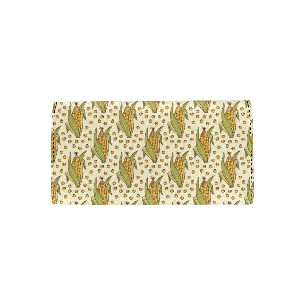 Corn Pattern Print Design 01 Women's Trifold Wallet