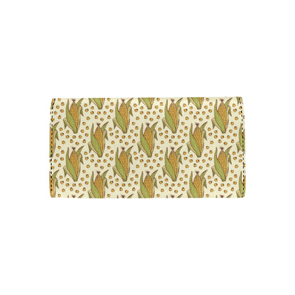 Corn Pattern Print Design 01 Women's Trifold Wallet