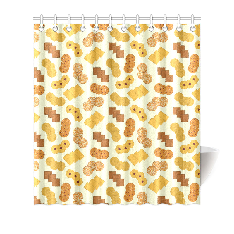 Cookie Pattern Print Design 06 Shower Curtain
