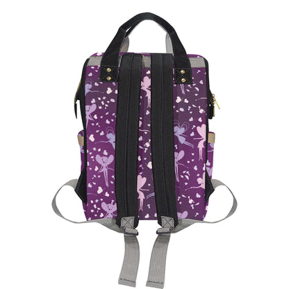 Fairy Pink Print Pattern Diaper Bag Backpack