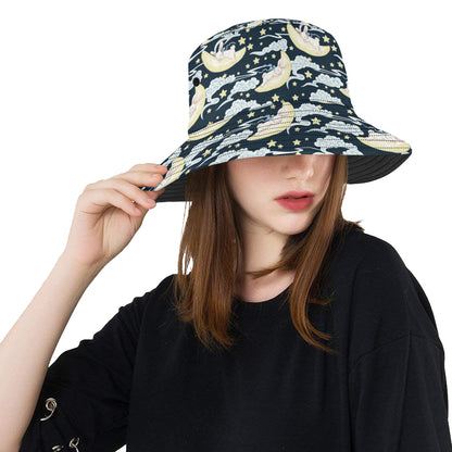 Rabbit Sleeping Pattern Print Design RB08 Unisex Bucket Hat