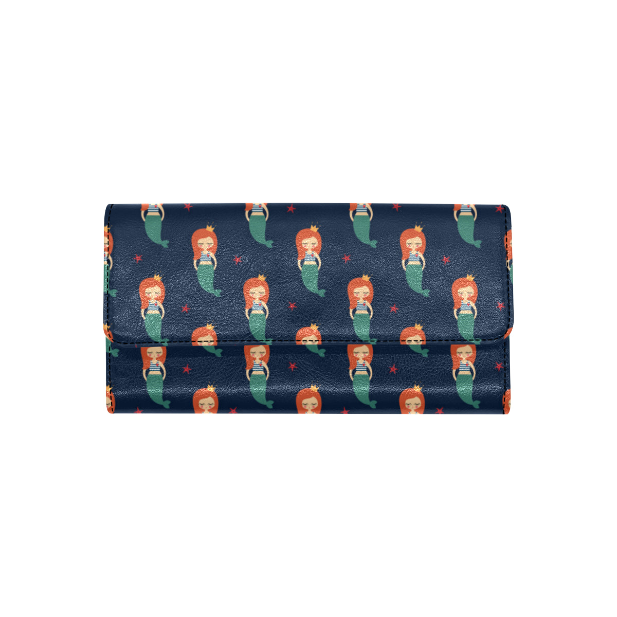 Mermaid Girl Pattern Print Design 01 Women's Trifold Wallet