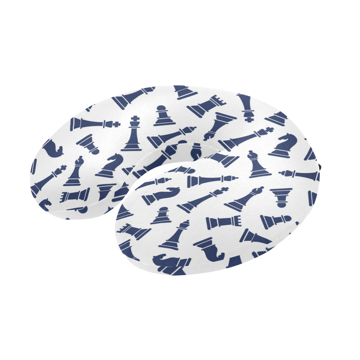 Chess Pattern Print Design 03 U-Shaped Travel Neck Pillow