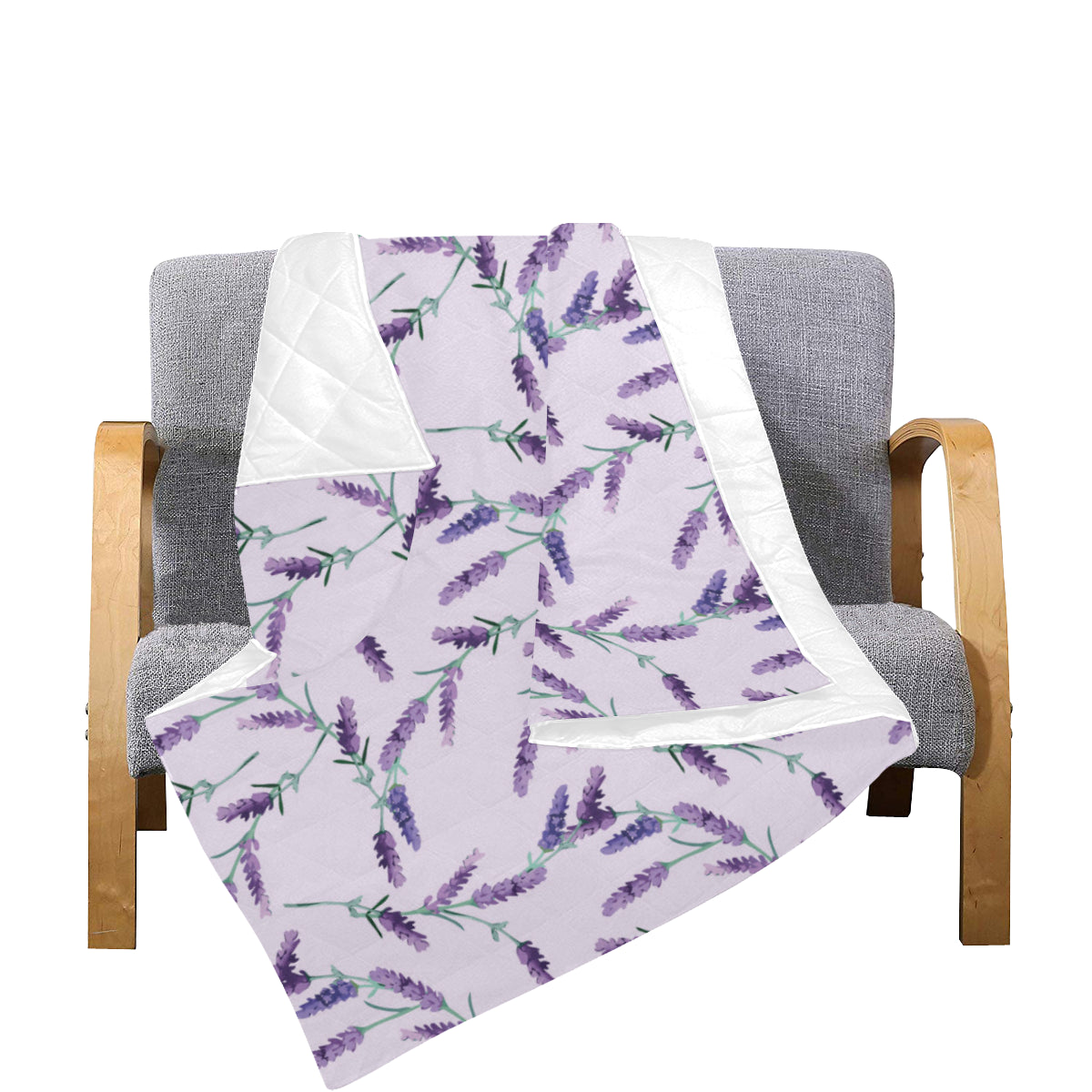 Lavender Pattern Print Design 02 Premium Quilt