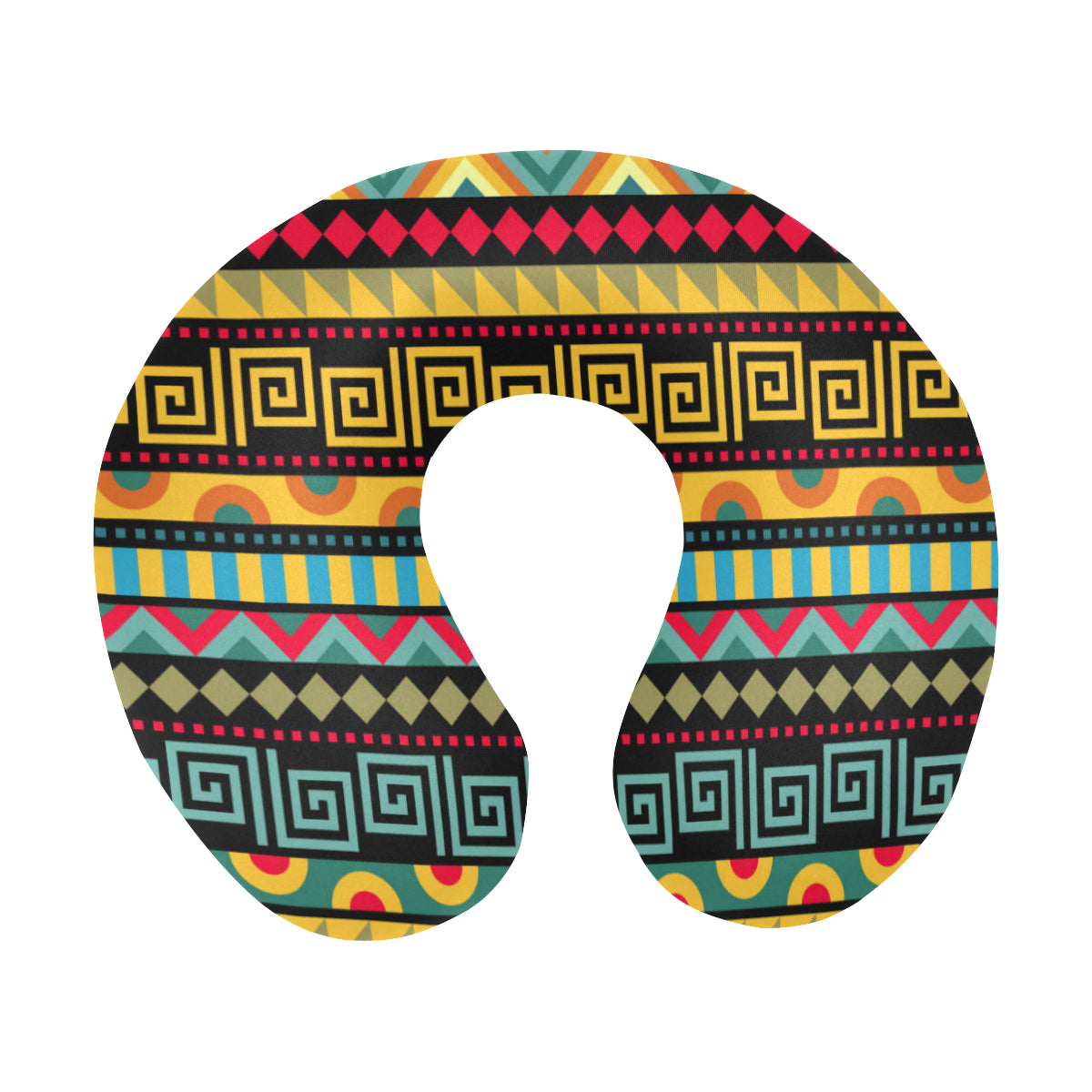 African Pattern Print Design 03 U-Shaped Travel Neck Pillow