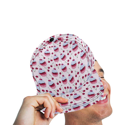 Cherry Cupcake Pink Pattern Snapback Cap