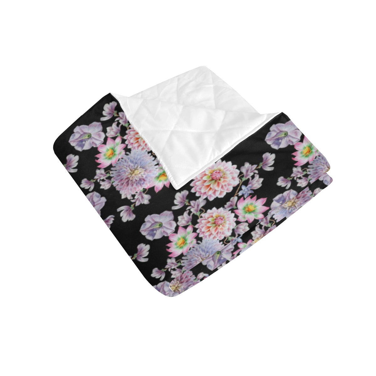 Dahlia Pattern Print Design DH012 Premium Quilt