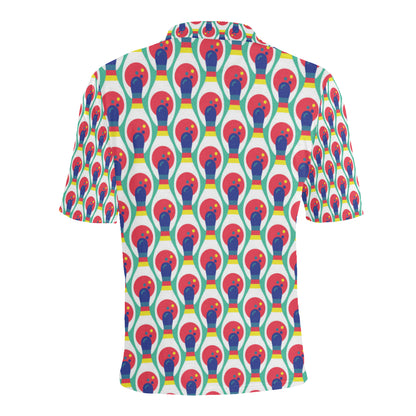 Bowling Pattern Print Design 05 Men Polo Shirt