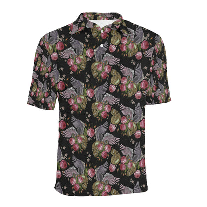 Angel Wings Pattern Print Design 06 Men Polo Shirt