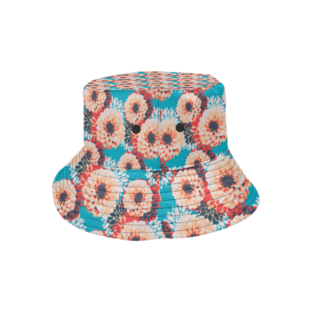 Dahlia Pattern Print Design DH05 Unisex Bucket Hat