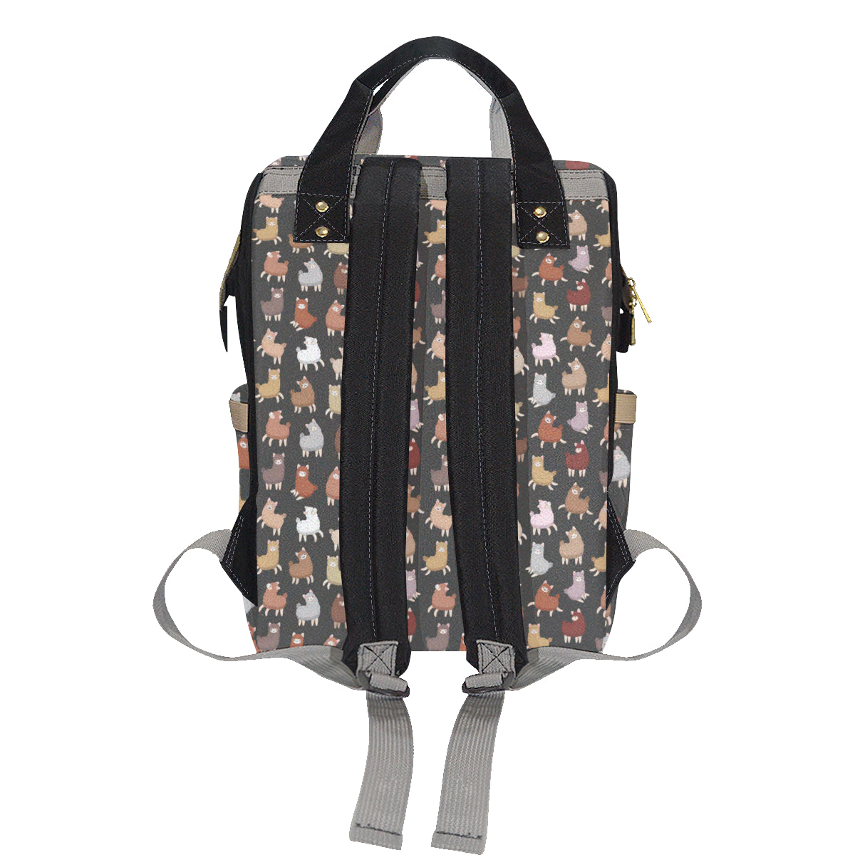 Alpaca Cute Design Themed Print Diaper Bag Backpack