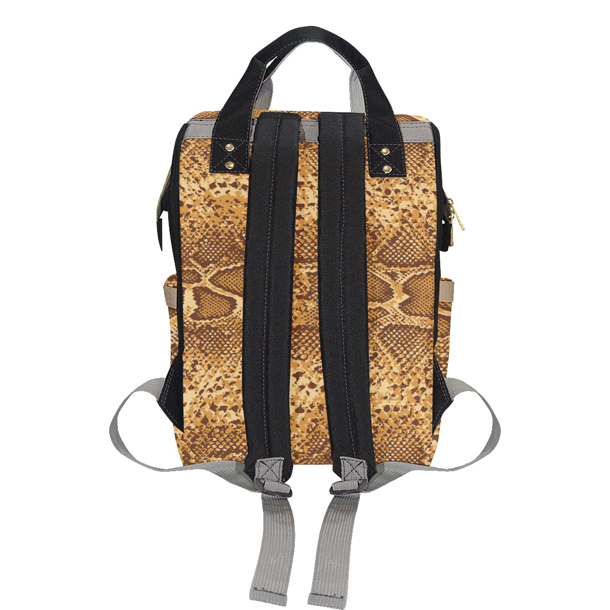 Python Brown Pattern Print Design A03 Diaper Bag Backpack