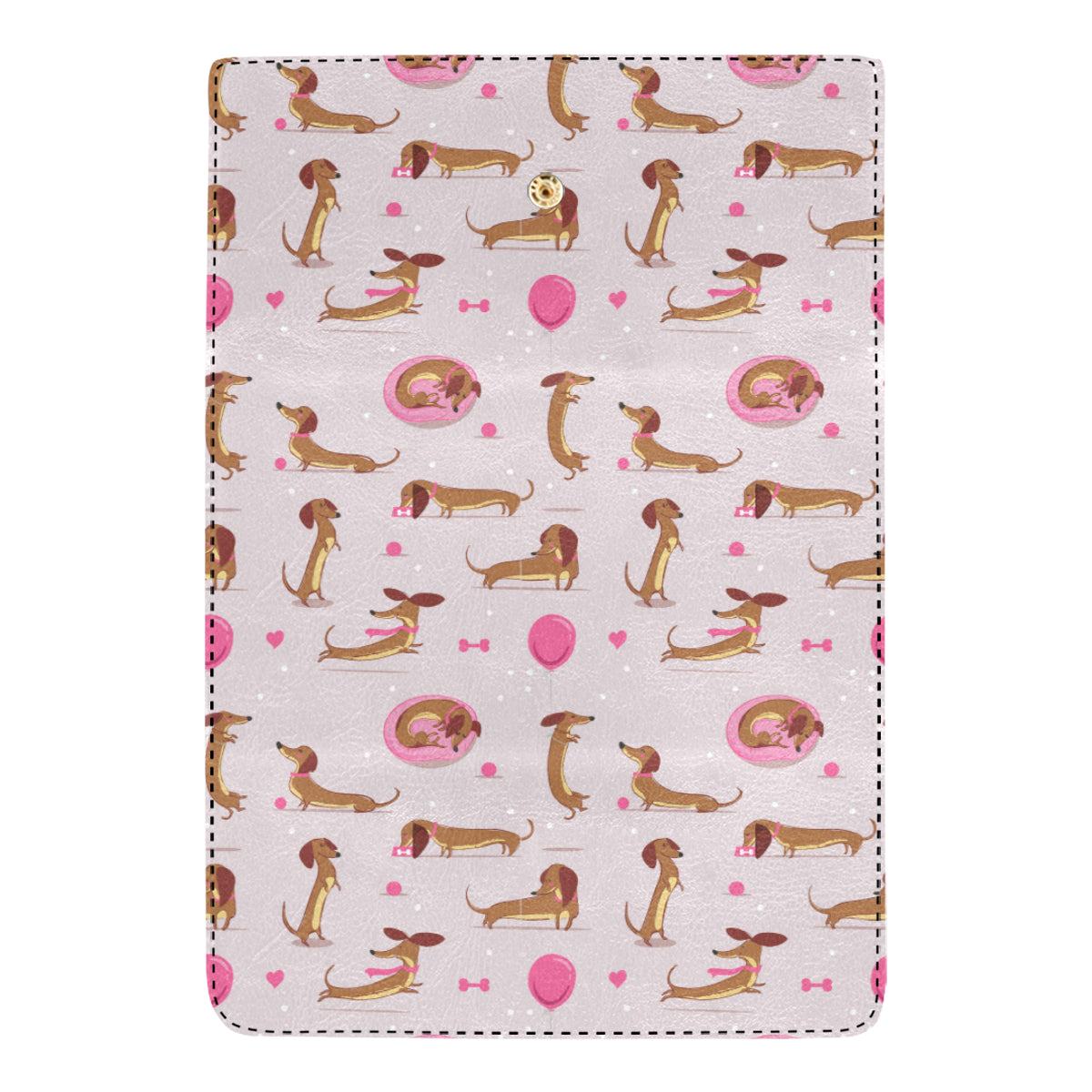 Dachshund Pattern Print Design 10 Women's Trifold Wallet