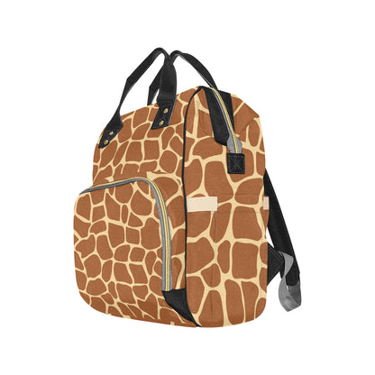 Giraffe Texture Print Diaper Bag Backpack