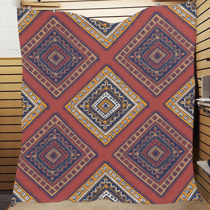 Native Pattern Print Design A06 Premium Quilt